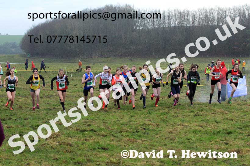 Girls under-15s 2022 North Eastern Harrier League, Thornley Farm, Peterlee, County Durham. Photo: David T. Hewitson/Sports for All Pics